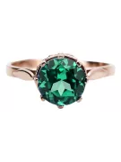 Ring Vintage craft Emerald Original Vintage 14K Rose Gold vrc366r